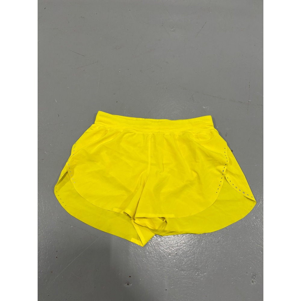Lululemon Find Your Pace High-Rise Short Yellow Reflective Running Shorts Womens
